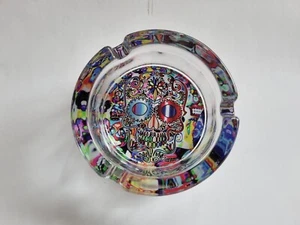 Aschenbecher Glas Transparent Totenkopf 6 Designs "Neu" Mod.2 - Bild 1 von 3