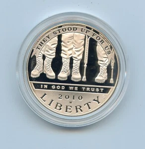 2010-W $1 Disabled Veterans Commemorative Silver Dollar $1 Proof Coin - Picture 1 of 2