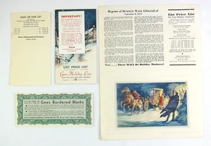 Goes Lithography Company Chicago Advertising Samples & Price List Booklet 1934 - Picture 1 of 12
