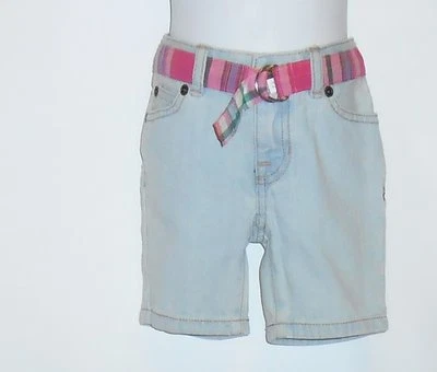 Pantalones Cortos de Denim American Living Girls Cintura Ajustable y Cinturón a Cuadros Lavado a Piedra 5 Nuevos con Etiquetas Foto 1 de 2
