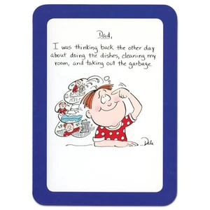 Funny HAPPY BIRTHDAY Card for DAD FATHER, Thinking About Chores by Dale Cards +✉ - Picture 1 of 6