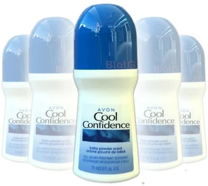 AVON COOL CONFIDENCE 24 Hour RollOn Anti Perspirant Baby Powder Scent Deodorant - Picture 1 of 8