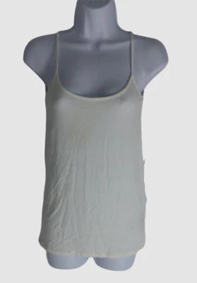 $138 Majestic Paris Women's Solid White Sleeveless Scoop Neck Camisole Size 1 - Image 1 of 2