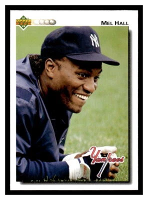 1992 Upper Deck  #291 Mel Hall - New York Yankees - Image 1 of 2