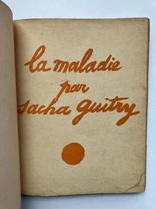 Sacha GUITRY " La maladie " Maurice de Brunoff Editeur, 1914 - Imagen 1 de 3