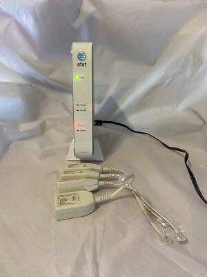 AT&T 2Wire 2701HG-B Wireless Gateway Modem Router WiFi w/ Charger, 4 DSL Filters - Image 1 of 4