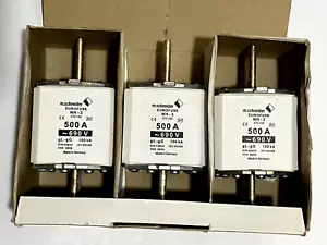 M.Schneider 373-150 Eurofuse NH-3 gL-gG Fuse 500A 100kA 690 VAC 373150 / 56737 - Picture 1 of 6