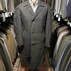 Vintage Mens 44 - 46 HARRIS TWEED Overcoat Donegal Style - Picture 1 of 13