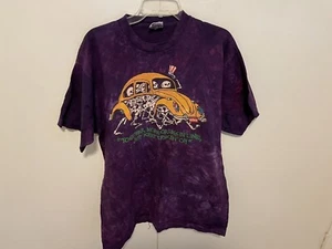 T-shirt viola vintage Liquid Blue 1994 Grateful Dead 'Dead Xing' - taglia XL - Foto 1 di 12