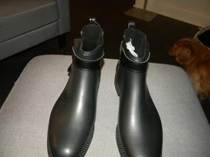 Ferrera Couture Damen Gummi Stiefeletten Größe 11 schwarz - Bild 1 von 12
