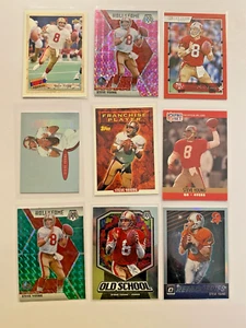 Steve Young 9 card Lot - a mix - old, inserts, variations San Francisco 49ers - Picture 1 of 2