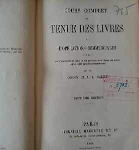 Cours complet Tenue des Livres, Opérations (Goujon et A. L. Sardou, 1881, 7e ed.