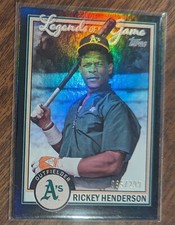 Rickey Henderson 2023 Topps Legends Of The Game Insert Black /299 LG-12 A's