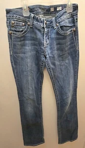 Miss Me Jeans Größe 29 x 37 Style JE5316BZ Boot Cut Glitzer Strass Pattentaschen - Bild 1 von 9