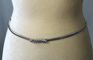 Stretch Belt Skinny Ribbed Buckle - 29 to 33 in - Picture 1 of 6
