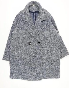 Next Blue Polyester Mid-Length Overcoat Size 20 - Picture 1 of 12