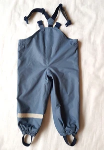 gefütterte TCM Regen-Matsch- Buddelhose Gr.86-92 Thermo Latzhose rauchblau NEUw - Bild 1 von 6