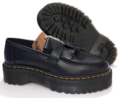Mocassim plataforma masculino Dr Martens Adrian quad borla couro preto 8 - 11 - Imagem 1 de 4