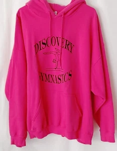 Gildan Heavy Blend Hoodie Sweatshirt "DISCOVERY GYMNASTICS" Pink Size 2X #14503 - Picture 1 of 7