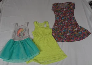 LOT OF 3 GIRLS MY LITTLE PONY BIRD RAINBOW DRESS  SIZE 4/5T #60 - Picture 1 of 6