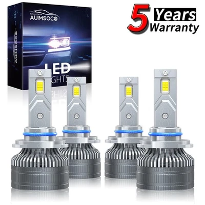 Combo de 4 bombillas LED de haz alto/bajo 120000LM 240W para GMC K2500 1990-2000 Foto 1 de 4