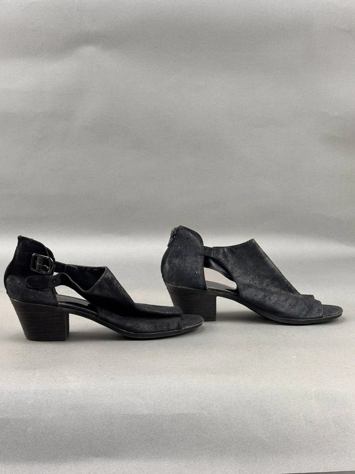 Carlos by Carlos Santana Mujer Zapatos Della Peep Toe Botines Negro Cremallera 9.5 Foto 1 de 4