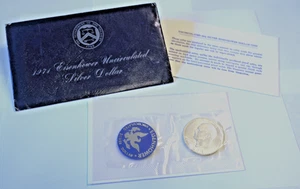 Eisenhower 1971- S Silber Dollar Münze Stempelglanz Dept Treasury - Bild 1 von 5