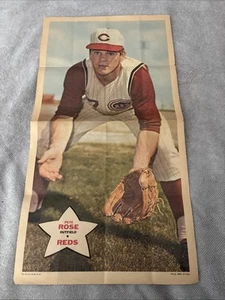 1968 Topps Baseball Pete Rose Pinup Poster #23 of 24 Reds 10x18 - Picture 1 of 6