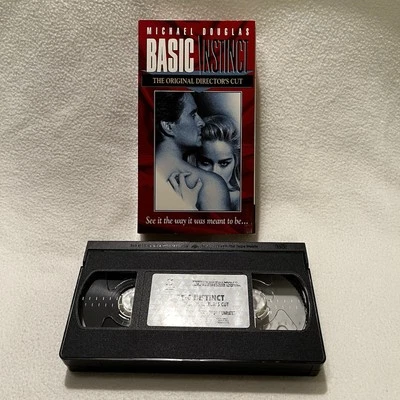 Basic Instinct (VHS, 1992, Original Directors Cut) Sharon Stone, Michael Douglas - Image 1 of 4