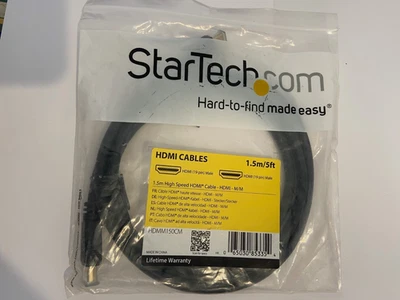 HDMI Cable Male - Male x1.5m HDMM150CM by StarTech Brand New in the pack - Image 1 of 3