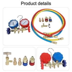 Professional Grade AC Diagnostic Kit High/Low Pressure Gauges Solid Brass Build - Picture 1 of 16