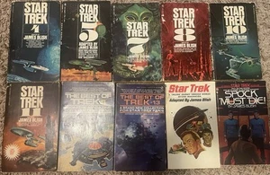Lot Of 10 Vintage Star Trek Paperback Novels By James Blish Spock Must Die! - Picture 1 of 5