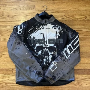 MEN'S ICON DECAY HOOLIGAN PADDED FULL ZIP SKULL MOTORCYCLE JACKET XXL Y2k Grunge - Picture 1 of 4