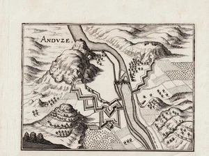 c1700 Anduze Frankreich France Befestigung Festungsplan Kupferstich-Plan - Imagen 1 de 1