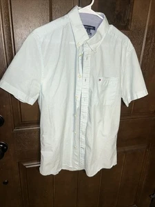 Camisa Tommy Hilfiger Adulto Grande Azul Claro Abotonada Informal Para Hombre - Imagen 1 de 6