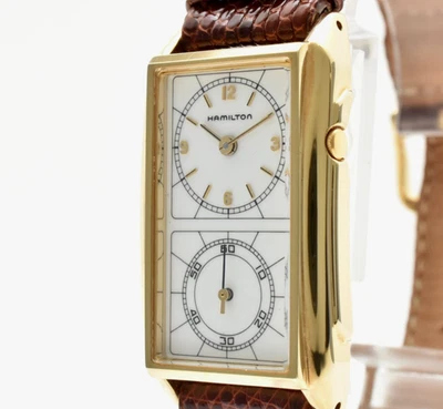 LEER [NUEVO COMO NUEVO] Reloj Hamilton Doctor's Seckron 6214 Dorado Damas Qz JAPÓN De Colección Foto 1 de 4