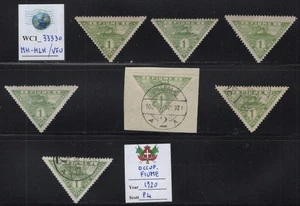 WC1_33330 OCUPACIÓN ITALIANA.:FIUME.Stock de sello de papel de noticias de 1920.Sc.P4.MH-MLH/Usado - Imagen 1 de 1