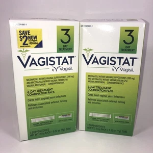 2 - Vagistat By Vagisil Paquete combinado de tratamiento de 3 días, caducidad 27/02 y 27/04 - Imagen 1 de 4