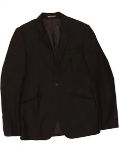 PIERRE CARDIN Mens 1 Button Blazer Jacket IT 48 Medium Black Wool AT20 - Picture 1 of 4