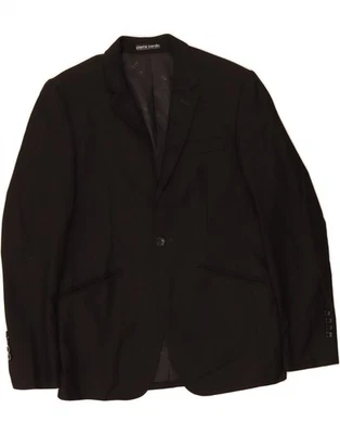 PIERRE CARDIN Mens 1 Button Blazer Jacket IT 48 Medium Black Wool AT20 - Image 1 of 4
