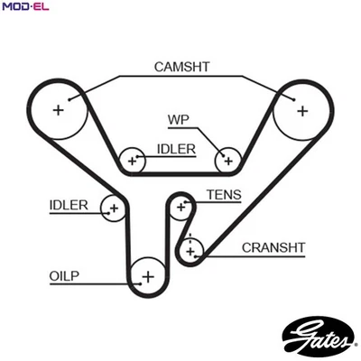 TIMING BELT 5518XS FOR AUDI 100 V8 500 A6/S6 A8/S8 AEW/AKJ 3.7L PT 3.6L 8cyl A8 - Image 1 of 4