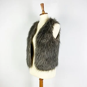 Brown fur vest girls Tiff XL will fit womens XS - Picture 1 of 6