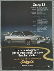 1982 OLDSMOBILE OMEGA advertisement, Oldsmobile Omega ES, print ad - Bild 1 von 3