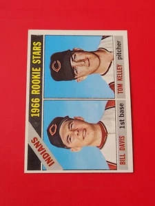 1966 TOPPS ROOKIE STARS CLEVELAND INDIANS DAVIS / KELLY #44 , No Creases - Picture 1 of 14
