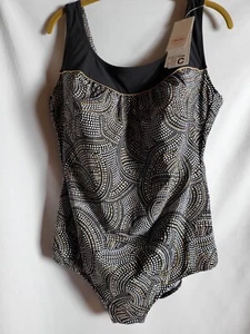 Anita Care SCHWARZ mit Gold Porto One Piece C Cup Badeanzug, neu mit Etikett Ret. $ 129 - Bild 1 von 10