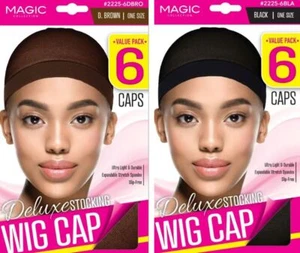 Deluxe Ultra Light & Durable Stocking Wig Cap 6X VALUE PACK - Picture 1 of 6