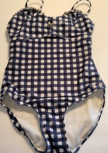 Art Class Swimsuit M(7-8) Checkered Fun in the Sun Adjustable Straps - Picture 1 of 6