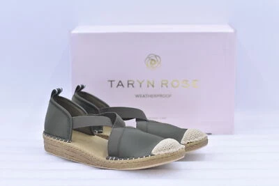 Cuña recortada Taryn Rose Quin para mujer en verde cactus talla 10 Foto 1 de 4