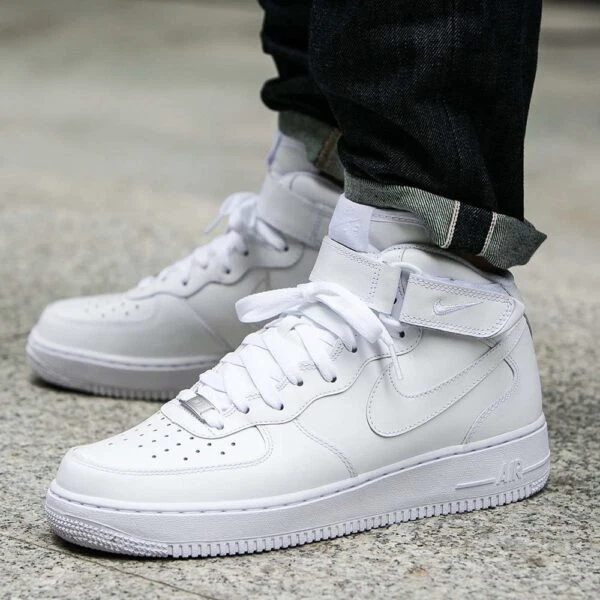 Nike Air Force 1 Mid White | eBay