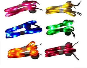 6 Pairs Nylon LED Shoelaces Light Up Shoe Laces with 3 Modes in 6 Colors for Par - Picture 1 of 1